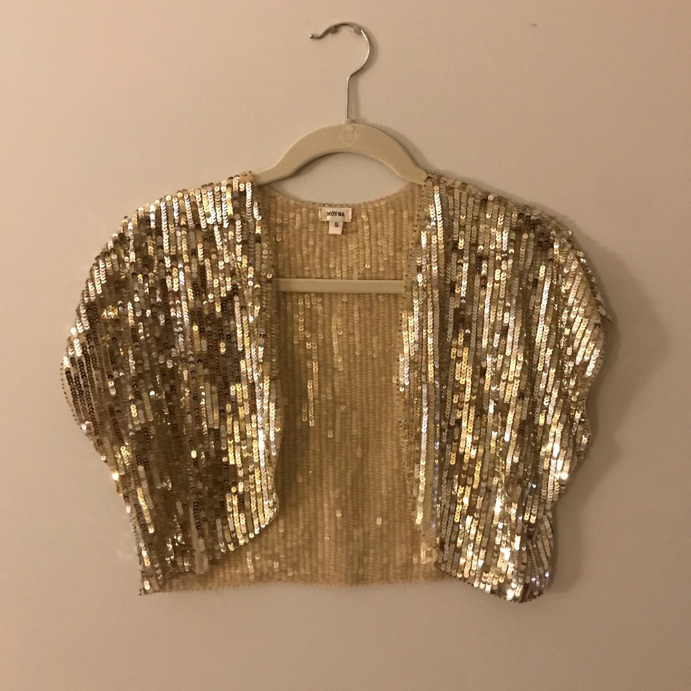 Moyna Gold Sequin Bolero - Size S (EUC)